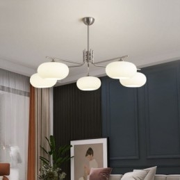 Φωτιστικό κρεμαστό από Nordic Glass Δημιουργικό φωτιστικό οροφής από σφυρήλατο σίδερο