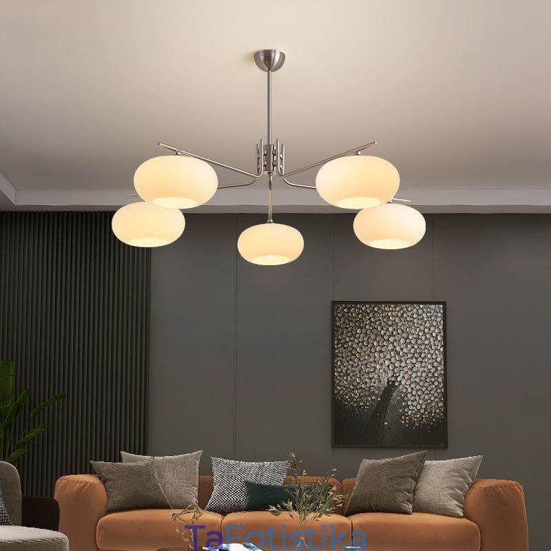 Φωτιστικό κρεμαστό από Nordic Glass Δημιουργικό φωτιστικό οροφής από σφυρήλατο σίδερο