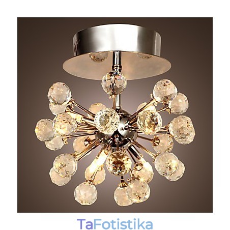 Μοντέρνο, μοντέρνο, κρυστάλλινο μίνι στιλ χρώμιο μεταλλικό πολυέλαιο χωνευτή βάση