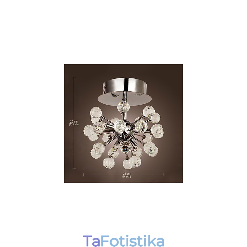 Μοντέρνο, μοντέρνο, κρυστάλλινο μίνι στιλ χρώμιο μεταλλικό πολυέλαιο χωνευτή βάση