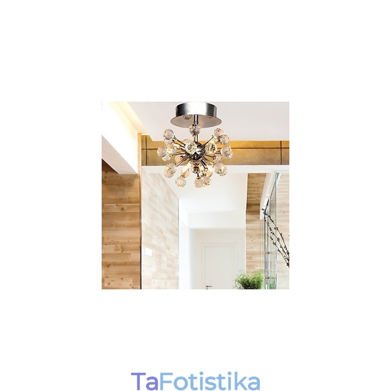 Μοντέρνο, μοντέρνο, κρυστάλλινο μίνι στιλ χρώμιο μεταλλικό πολυέλαιο χωνευτή βάση