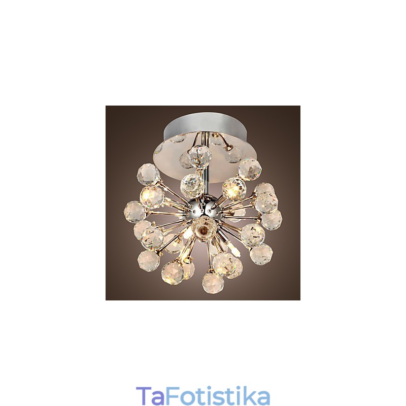 Μοντέρνο, μοντέρνο, κρυστάλλινο μίνι στιλ χρώμιο μεταλλικό πολυέλαιο χωνευτή βάση