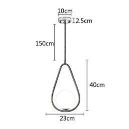 Μοντέρνο κρεμαστό φωτιστικό Globe Light Glass Water Drop κρεμαστό φωτιστικό