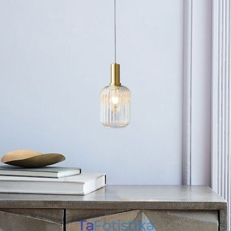 Μοντέρνο Κρεμαστό Φωτιστικό One Light Γυάλινο κρεμαστό Φωτιστικό Νησί