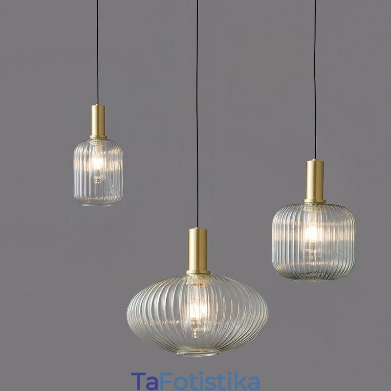 Μοντέρνο Κρεμαστό Φωτιστικό One Light Γυάλινο κρεμαστό Φωτιστικό Νησί