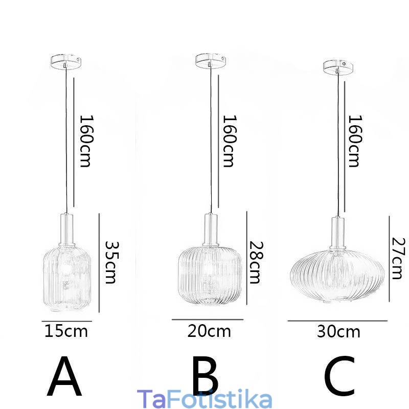 Μοντέρνο Κρεμαστό Φωτιστικό One Light Γυάλινο κρεμαστό Φωτιστικό Νησί