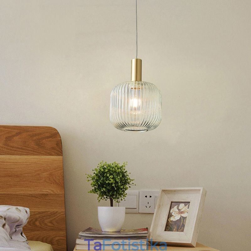 Μοντέρνο Κρεμαστό Φωτιστικό One Light Γυάλινο κρεμαστό Φωτιστικό Νησί