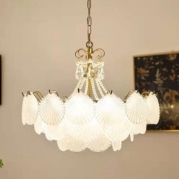 Ευρωπαϊκό Γυάλινο Κρεμαστό Φωτιστικό Post Modern Scallop Κρεμαστό Φωτιστικό
