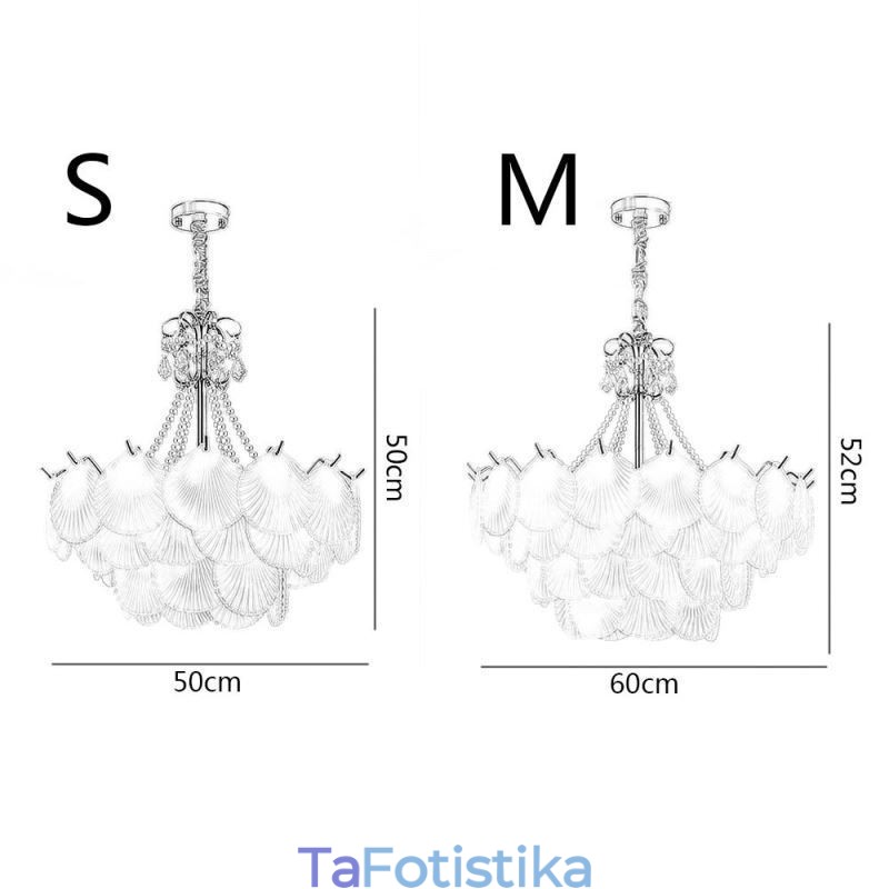 Ευρωπαϊκό Γυάλινο Κρεμαστό Φωτιστικό Post Modern Scallop Κρεμαστό Φωτιστικό