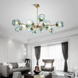 Φωτιστικό μενταγιόν Nordic Glass Magic Bean Shape Lamp Φωτισμός πολυελαίου