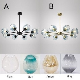 Φωτιστικό μενταγιόν Nordic Glass Magic Bean Shape Lamp Φωτισμός πολυελαίου