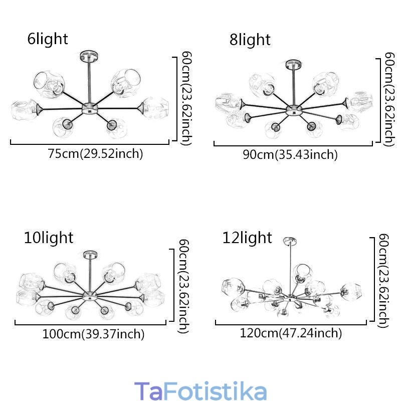 Φωτιστικό μενταγιόν Nordic Glass Magic Bean Shape Lamp Φωτισμός πολυελαίου
