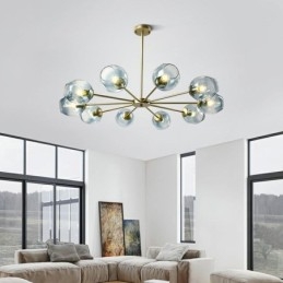 Φωτιστικό μενταγιόν Nordic Glass Magic Bean Shape Lamp Φωτισμός πολυελαίου