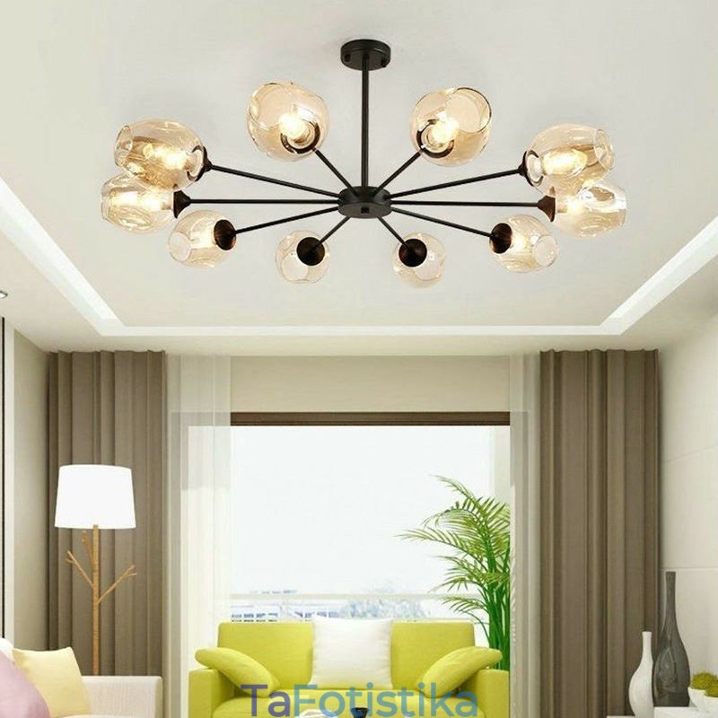 Φωτιστικό μενταγιόν Nordic Glass Magic Bean Shape Lamp Φωτισμός πολυελαίου