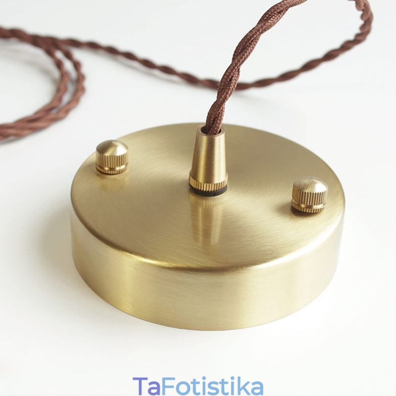 Φωτιστικό σε σχήμα λουλουδιού με διαφανές ραβδωτό κρεμαστό γυαλί με διακόπτη περιστροφής