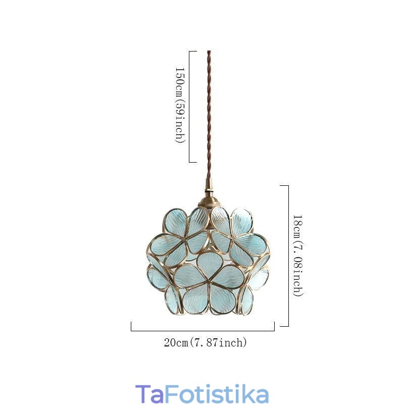 Nordic Creative Κρεμαστό Φωτιστικό Γυάλινο Σπίτι Φωτιστικό σε σχήμα πετάλου Φωτιστικό κομοδίνου