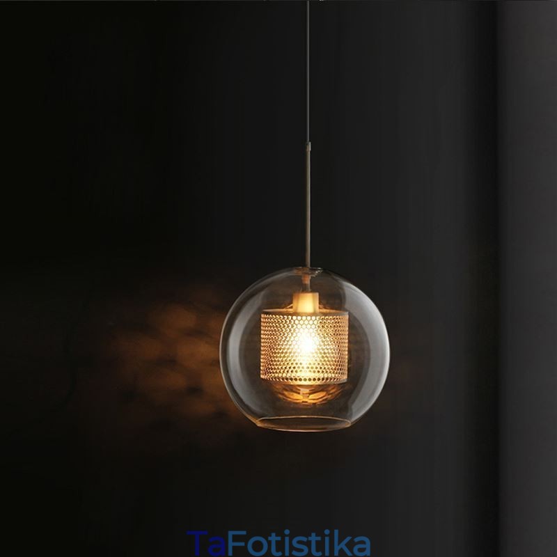 Nordic κρεμαστό φως γυαλί Φωτιστικό σπιτιού Στρογγυλό φωτιστικό σε σχήμα μπάλας Φωτιστικό κομοδίνου