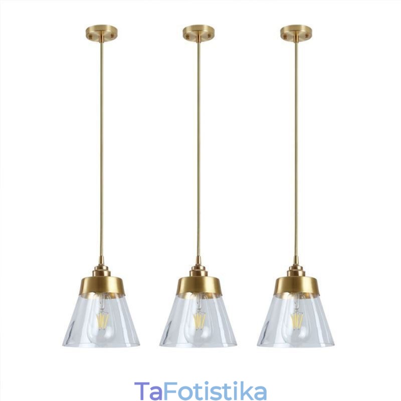 Nordic Retro κρεμαστό φως γυαλί απόχρωση σπιτιού Φωτιστικό ορειχάλκινο φωτιστικό θήκης