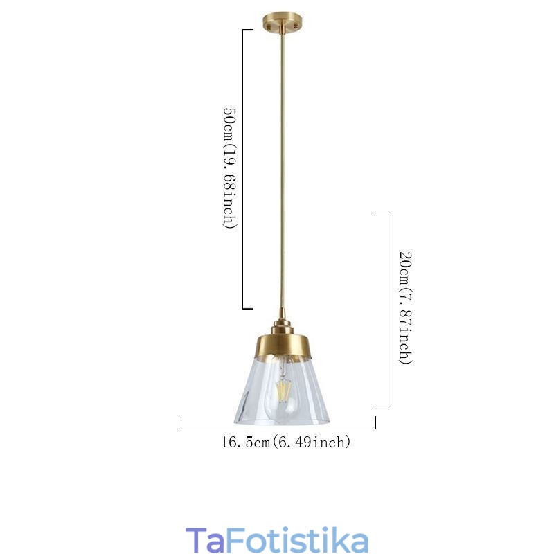 Nordic Retro κρεμαστό φως γυαλί απόχρωση σπιτιού Φωτιστικό ορειχάλκινο φωτιστικό θήκης