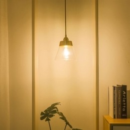 Nordic Retro κρεμαστό φως γυαλί απόχρωση σπιτιού Φωτιστικό ορειχάλκινο φωτιστικό θήκης