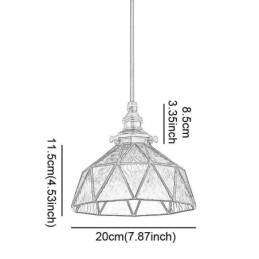 Γεωμετρικό κρεμαστό φωτιστικό από βιτρό