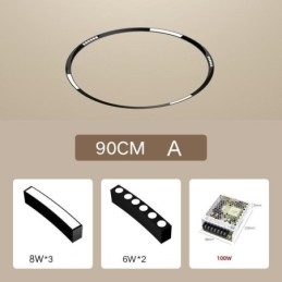 Κυκλικό Μαγνητικό Φωτιστικό Τροχιάς Χωνευτό Διακοσμητικό Φωτιστικό Σποτ 80εκ