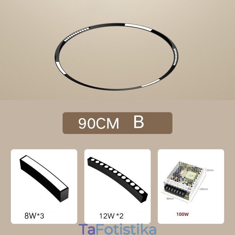 Κυκλικό Μαγνητικό Φωτιστικό Τροχιάς Χωνευτό Διακοσμητικό Φωτιστικό Σποτ 80εκ