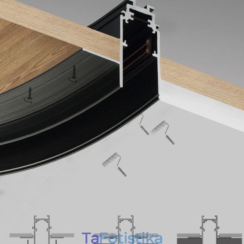 Κυκλικό Μαγνητικό Φωτιστικό Τροχιάς Χωνευτό Διακοσμητικό Φωτιστικό Σποτ 80εκ