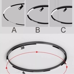 Χωνευτές ράγες φωτισμού τροχιάς Στρογγυλές μαγνητικές λωρίδες τροχιάς αλουμινίου