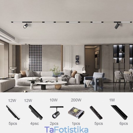 Χωνευτό Spotlight Μαγνητικό Φωτιστικό Τροχιάς Διακοσμητικό Φωτιστικό 6M 36V Χωνευτό Spotlight Μαγνητικό Φωτιστικό Τροχιάς Διακοσμητικό Φωτιστικό 6M 36V