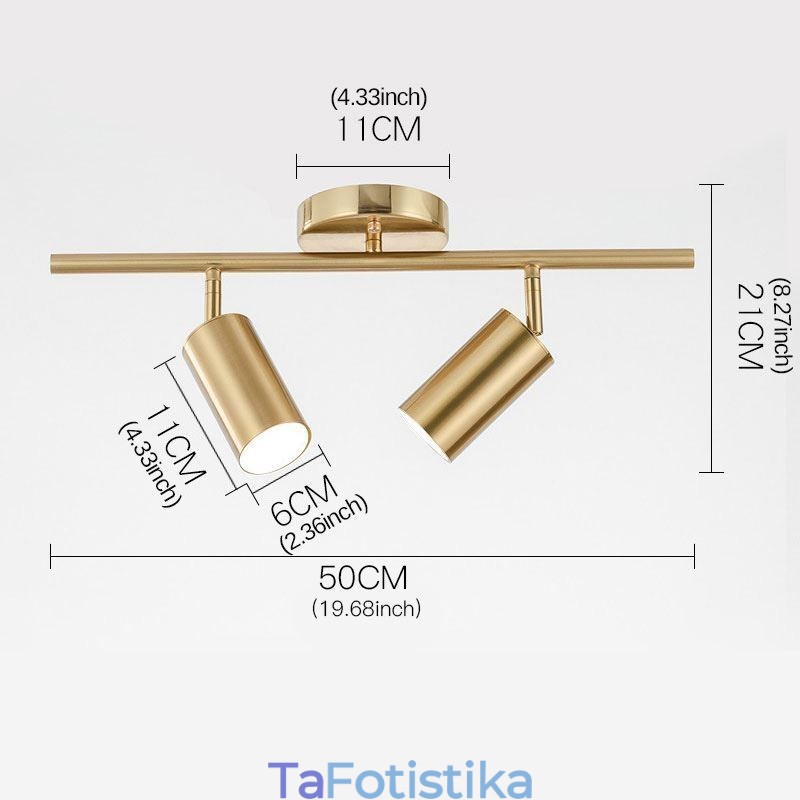 Μοντέρνο απλό φωτιστικό οροφής αλουμινίου Spotlight
