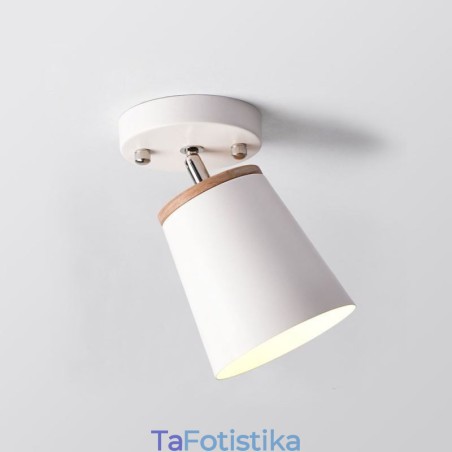 Nordic Iron Spotlight Ξύλινο απλό φωτιστικό οροφής (μονόφωτο) Nordic Iron Spotlight Ξύλινο απλό φωτιστικό οροφής (μονόφωτο)