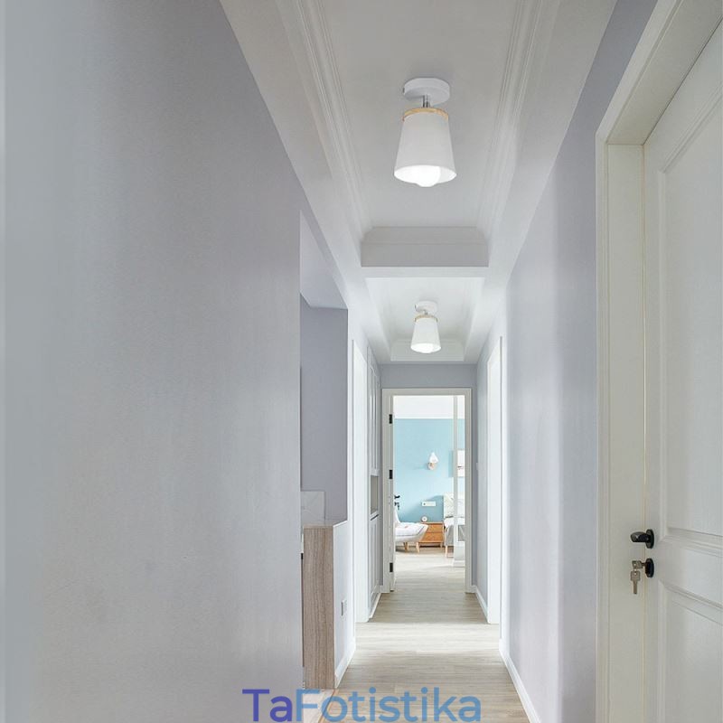 Nordic Iron Spotlight Ξύλινο απλό φωτιστικό οροφής (μονόφωτο)