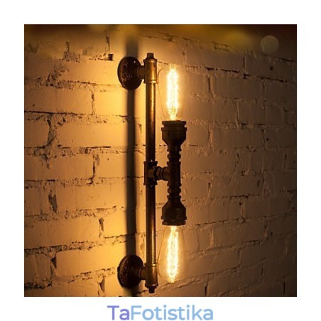 Wroguht Iron Water Pipe Φωτιστικό τοίχου Vintage φώτα διαδρόμου Loft Iron Wall Light Edison λαμπτήρας πυρακτώσεως FJ DB2 046A0 Wroguht Iron Water Pipe Φωτιστικό τοίχου Vintage φώτα διαδρόμου Loft Iron Wall Light Edison λαμπτήρας πυρακτώσεως FJ DB2 046A0