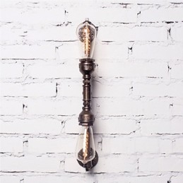 Wroguht Iron Water Pipe Φωτιστικό τοίχου Vintage φώτα διαδρόμου Loft Iron Wall Light Edison λαμπτήρας πυρακτώσεως FJ DB2 046A0