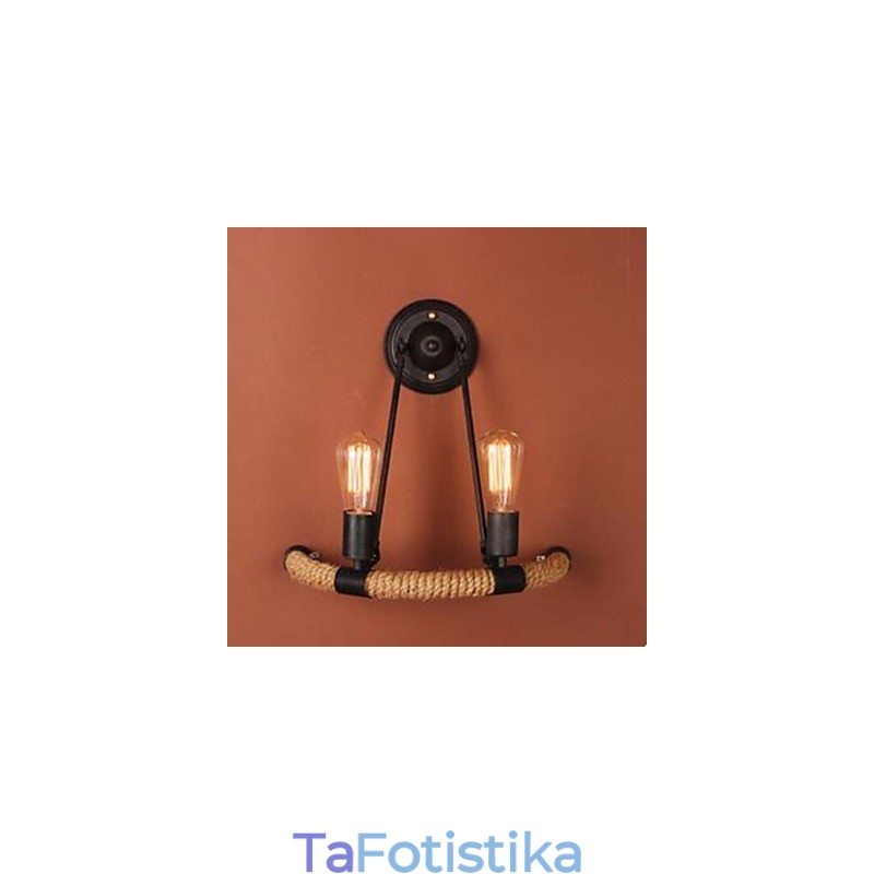 Συμφωνημένο Φωτιστικό Σκάλας Μπαλκονιού Ημικυκλικό Φωτιστικό τοίχου από σχοινί κάνναβης