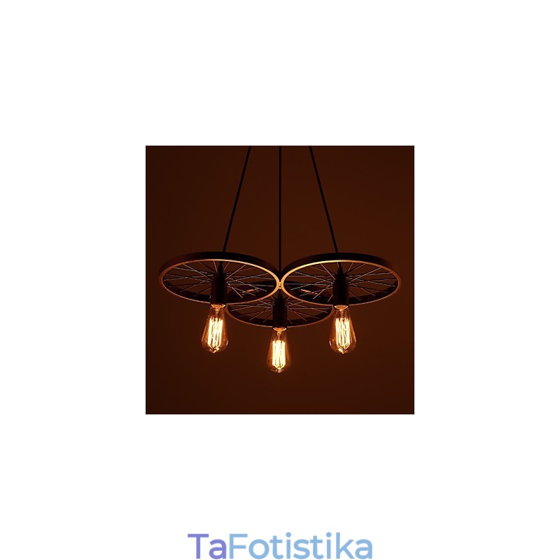 Σοφίτα Ρετρό κρεμαστά φωτιστικά Αμερικάνικης επαρχίας σφυρήλατο σίδερο Πολυέλαιος τροχοί βιομηχανικού στυλ