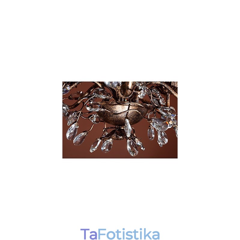 Μεταλλικός πολυέλαιος αντίκες ορειχάλκινος vintage στυλ κεριού