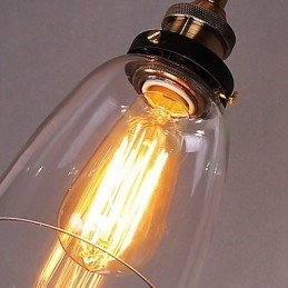 Industrial Edison Simplicity Γυάλινη Απλίκα Τοίχου Μεταλλικό Καπάκι Βάσης Τραπεζαρίας Δωμάτιο γραφείου Φωτιστικό τοίχου στο διάδρομο