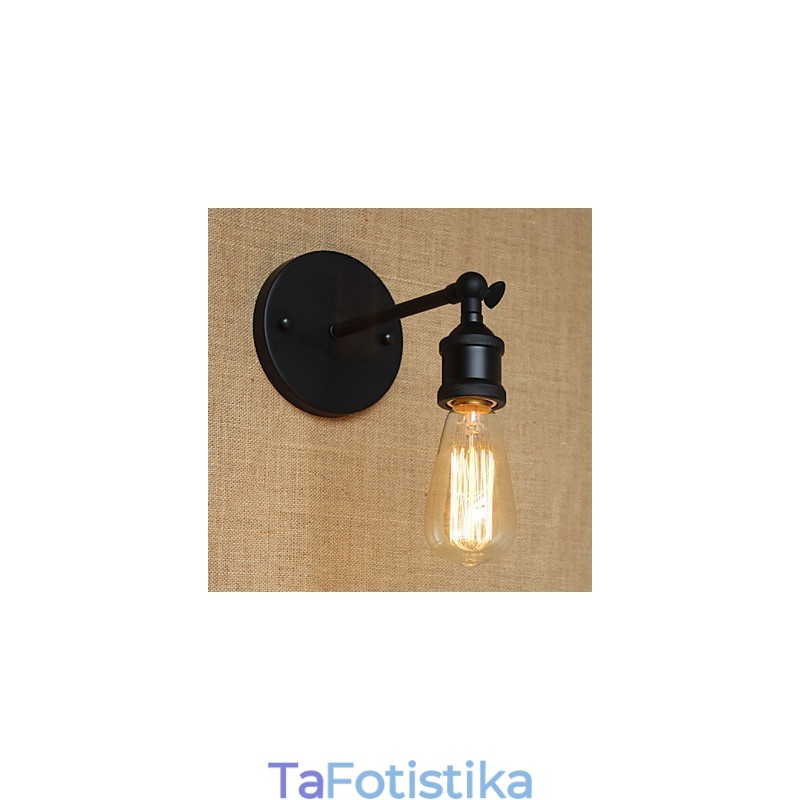 American Restaurant Bar Cafe Bedside Aisle Μινιμαλιστική Απλίκα τοίχου από Μαύρη σφυρήλατο σίδερο