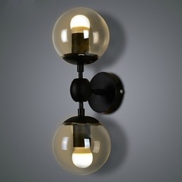 Απλίκες Τοίχου Γυάλινη μπάλα Rustic Lodge Metal