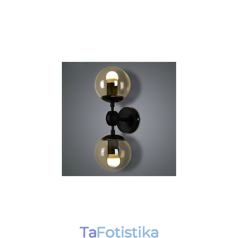 Απλίκες Τοίχου Γυάλινη μπάλα Rustic Lodge Metal