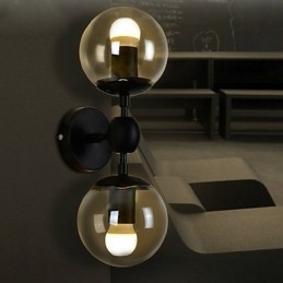 Απλίκες Τοίχου Γυάλινη μπάλα Rustic Lodge Metal