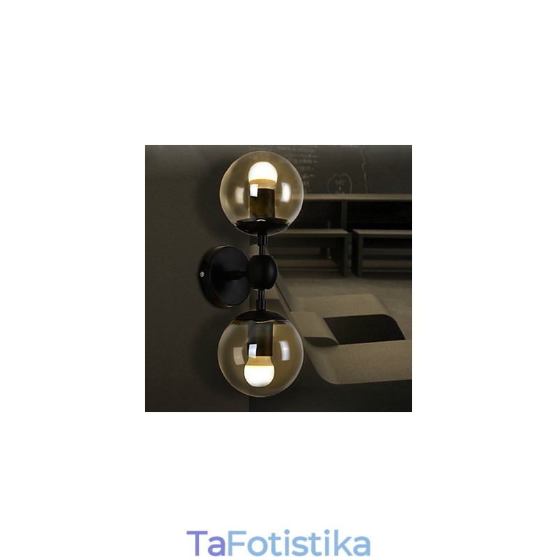 Απλίκες Τοίχου Γυάλινη μπάλα Rustic Lodge Metal