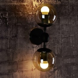 Απλίκες Τοίχου Γυάλινη μπάλα Rustic Lodge Metal