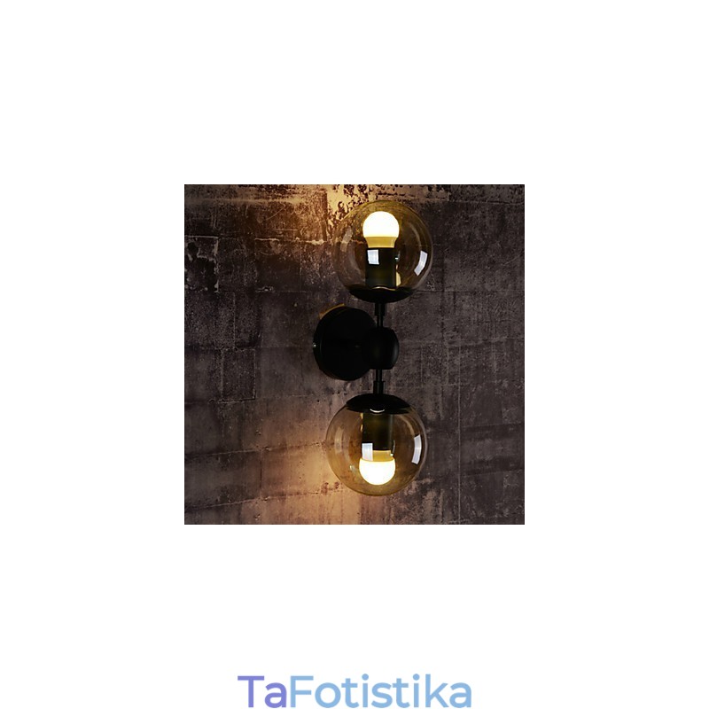 Απλίκες Τοίχου Γυάλινη μπάλα Rustic Lodge Metal