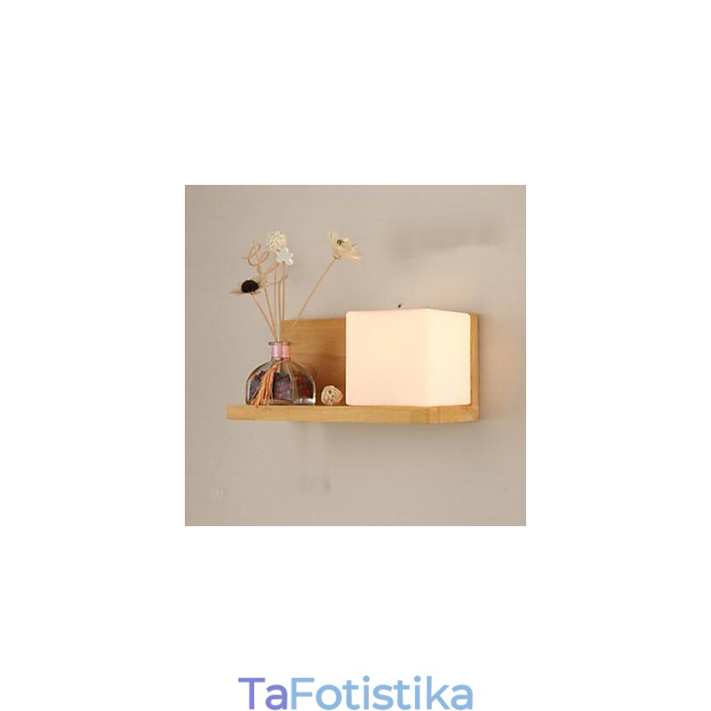 Επιτοίχιο φωτιστικό από μασίφ ξύλο, μοντέρνο και συμβατό