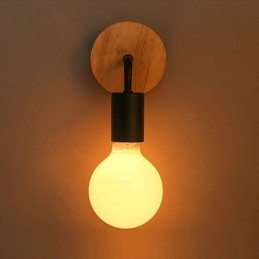 110V 220V IRON Edison Φωτιστικό τοίχου εσωτερικού χώρου Κλιμακοστάσια διαδρόμου Σκάλα Φωτιστικό Απλίκα Μαύρο Λευκό