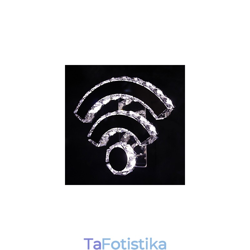 WIFI Κρυστάλλινες Απλίκες Τοίχου Crystal Modern Contemporary Bed Living Hotel Metal