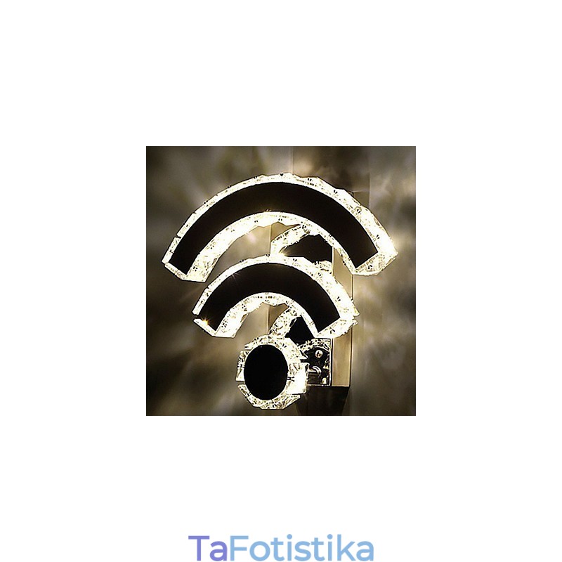 WIFI Κρυστάλλινες Απλίκες Τοίχου Crystal Modern Contemporary Bed Living Hotel Metal